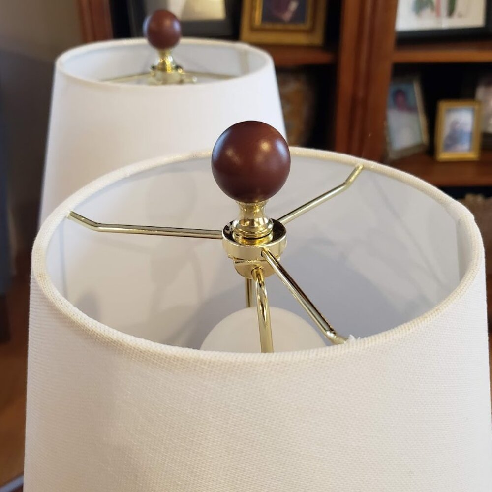 NWT Rare Aqua Color Ralph Lauren Petite Double Gourd Pair of Lamps - Picture 3 of 16